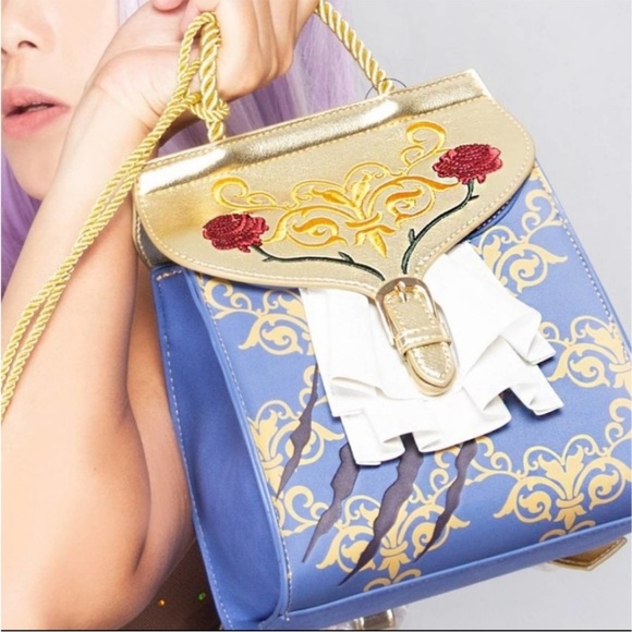 Disney Beauty & The Beast Cosplay Tapestry Mini Backpack Danielle Nicole NWOT - Picture 8 of 12